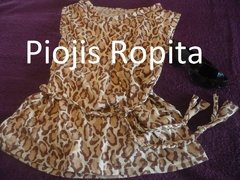 Vestido Animal Print Con lazo