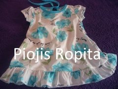 vestido floreado con volados