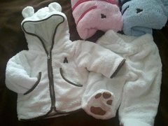 Set GAP importados de piel de peluche forrados campera con orejas y pantalón - comprar online