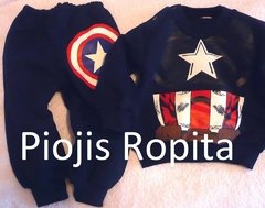 Set frisado de capitan america buzo y pantalon joggin - comprar online