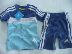 Set 2p importado deportivo adidas remera manga corta y bermuda