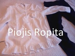 Set camisola con volado y aplique con calza