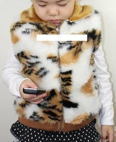 Chaleco importado animal print piel de peluche - comprar online
