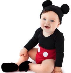 Set conjunto ajuar difraz mickey body zapatitos y gorro