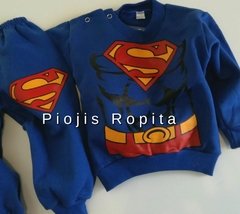 Set frisado disfraz de superman buzo y pantalon jogging