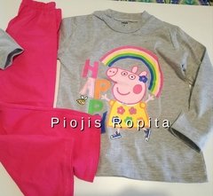 Set conjunto de peppa pig remera y pantalon pijama - tienda online