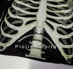 Disfraz de esqueleto remera manga larga con mascara - tienda online