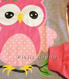 Set conjunto buho remera y pantalon pijama - tienda online