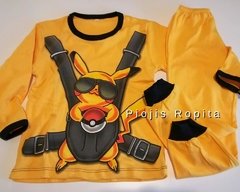 Set Pikachu amarillo Remera Manga Larga y Pantalón Pijama - comprar online