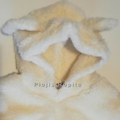 Buzo abrigo disfraz de oso con orejas y cola de piel peluche unisex - Piojis Ropita Importada