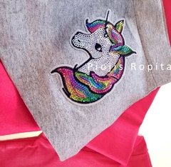 Set conjunto unicornio calza con pollera y remera manga larga rosa en internet