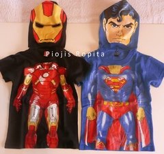 Remera disfraz de ironman o superman super heroes