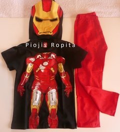 Set conjunto de ironman remera disfraz y pantalon pijama super heroes