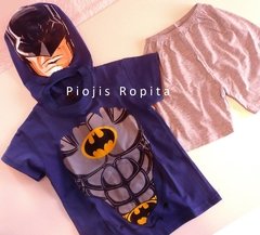 Set conjunto de batman remera disfraz y short bermuda super heroes liga de la justicia