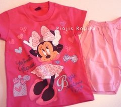 Set 2p de minnie mouse remera y short pijama - comprar online