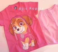 Set 2p de skye paw patrol patrulla canina remera y short pijama en internet