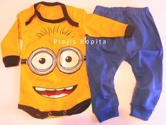 set conjunto minions Body Manga Larga y pantalon