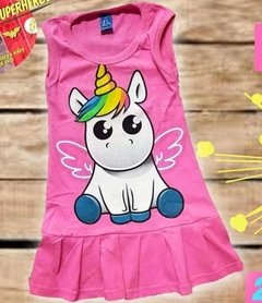 Vestido de unicornio con gran volado playa