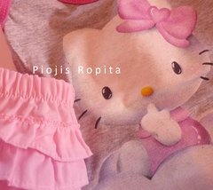 Set conjunto 3p body hello kitty babucha y short con volados - comprar online