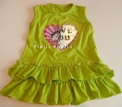 Vestido de unicornio con volados y lentejuelas reversibles verano - Piojis Ropita Importada