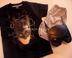 Set conjunto disfraz batman remera manga corta short pijama con mascara lentes de sol