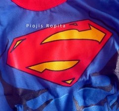 Remera Disfraz Superman manga corta con capa - Piojis Ropita Importada