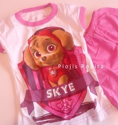 Remera manga corta de Skye blanca y rosa - comprar online