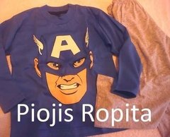 Set Capitán América Remera manga larga y Pantalón Pijama