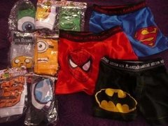 Set de 3 Boxers con personajes Mickey, Batman, Superman, Spiderman, Capitán América, etc - comprar online