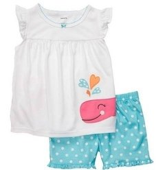 Set Importado Carters 2p Remera Y Short con Ballena bordada