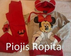 Buzo Minnie frisado con capucha forrada orejas y bolsillo canguro