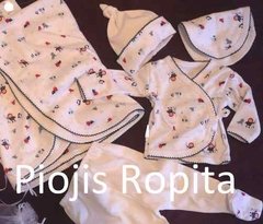 Set Ajuar 4p batita pantalon babita gorro Regalo Nacimiento