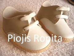 Zapatos De Bebe en eco cuero para Bautismo Fiesta Casamiento blancos y beige - comprar online