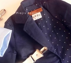 Set conjunto bautismo saco body camisa pantalon moño y tiradores - tienda online