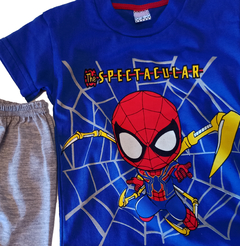 Set conjunto spidrman hombre araña remera manga corta y short bermuda - comprar online