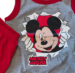 Set conjunto mickey mouse tipo disney remera musculosa y short bermuda - comprar online