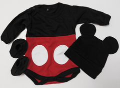 Set conjunto ajuar difraz mickey body zapatitos y gorro - comprar online