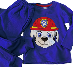 Set conjunto marshall paw patrol patrulla canina remera azul y pantalon pijama