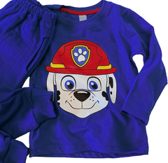 Set conjunto marshall paw patrol patrulla canina remera azul y pantalon pijama - Piojis Ropita Importada