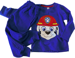 Set conjunto marshall paw patrol patrulla canina remera azul y pantalon pijama - tienda online