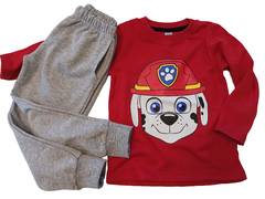 Set conjunto marshall paw patrol patrulla canina remera roja y pantalon pijama - tienda online