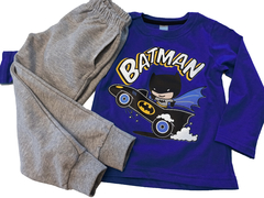 Set conjunto baby batman liga de la justicia remera azul y pantalon pijama - tienda online