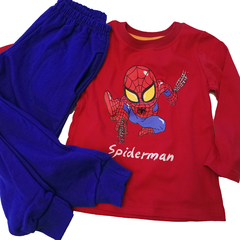 Set conjunto spiderman hombr araña remera rojo y pantalon pijama
