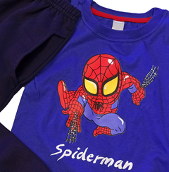 Set conjunto spiderman hombr araña remera azul y pantalon pijama en internet