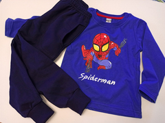 Imagen de Set conjunto spiderman hombr araña remera azul y pantalon pijama