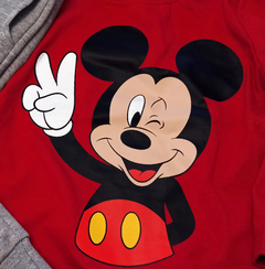 Set conjunto mickey mouse tipo disney remera rojo y pantalon pijama unisex en internet