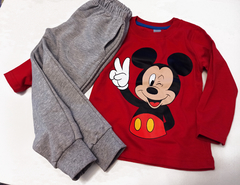 Set conjunto mickey mouse tipo disney remera rojo y pantalon pijama unisex - tienda online