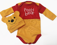 Set disfraz winnie pooh body manga larga y gorro con orejas - tienda online