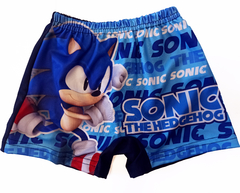 Malla Sonic videojuego con filtro uv50 anticloro Traje de baño sunga varon - Piojis Ropita Importada