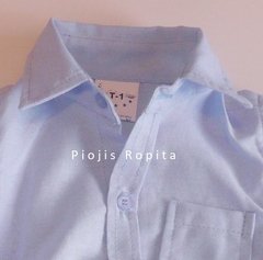 Set conjunto bautismo body camisa pantalon moño y tiradores - Piojis Ropita Importada